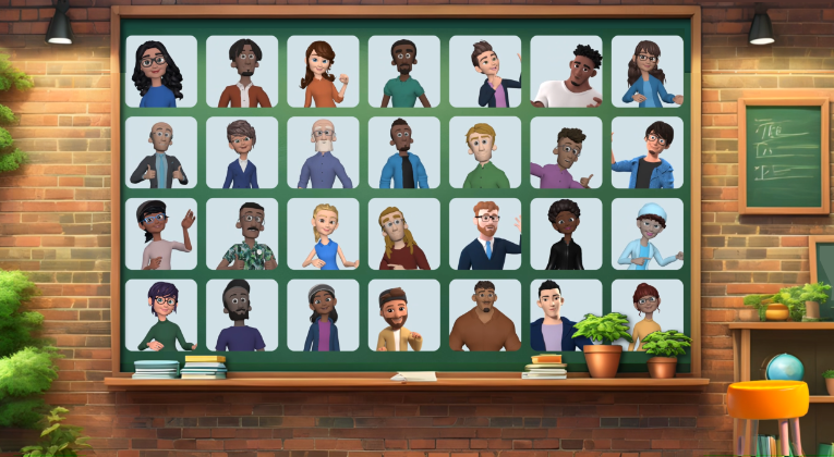 Cartoon Kathy showing a photo of Kathy Steffan, financial accountability coach and wellness counsellor