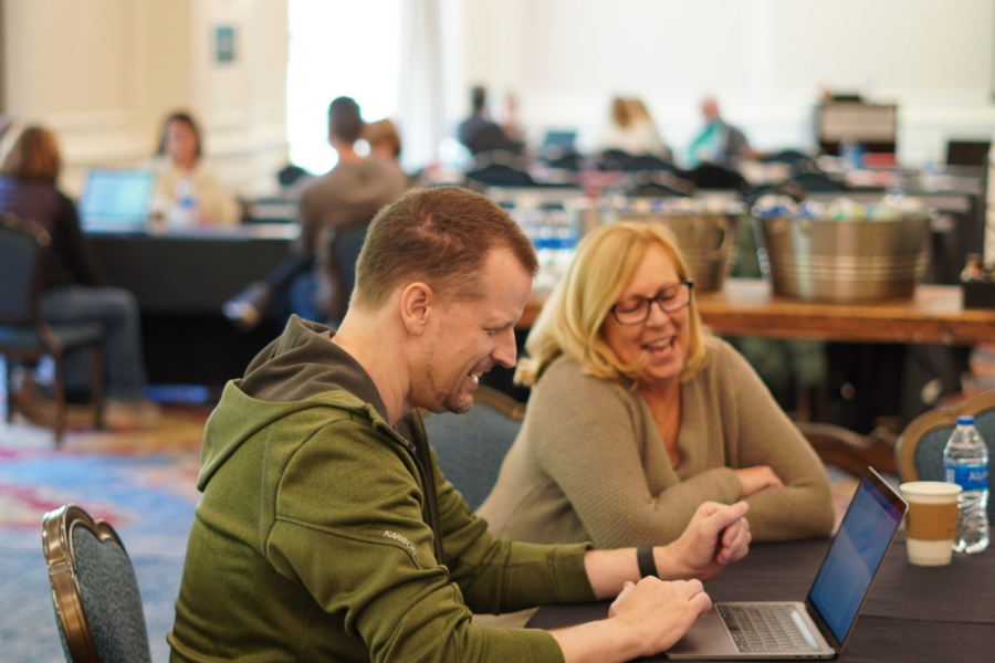 Small group engaged in a financial wellness session
